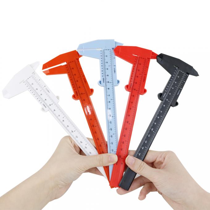 0-150mm Pengukur Ruler Double Foot Plastik Vernier Caliper 0
